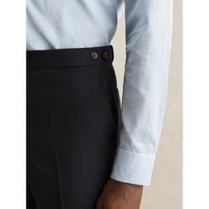 REISS Promise Wool-Blend Suit Trousers in Navy